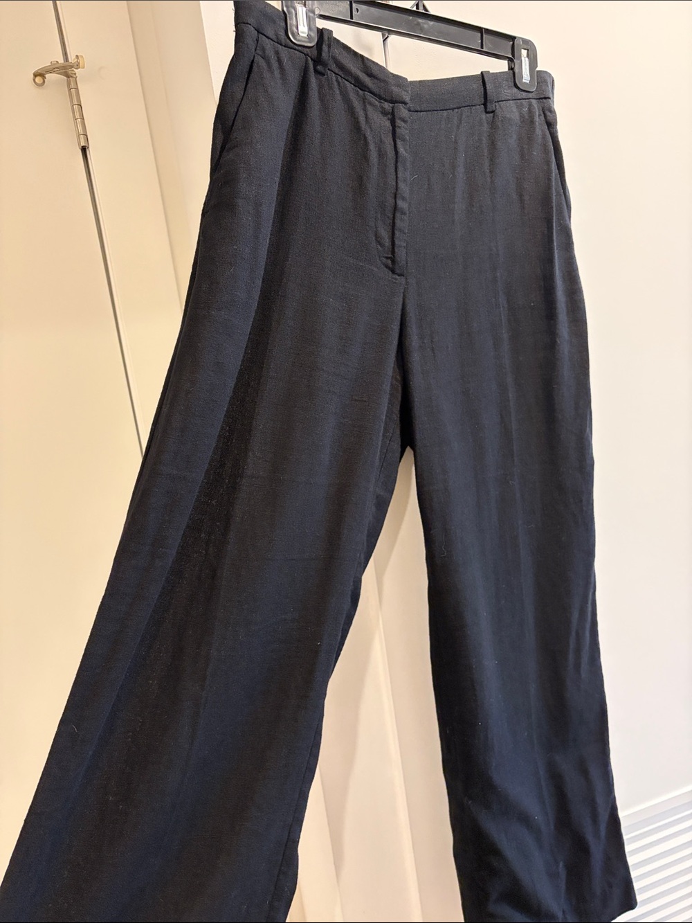 Abercrombie & Fitch m Black Wide-Leg Linen Pants
